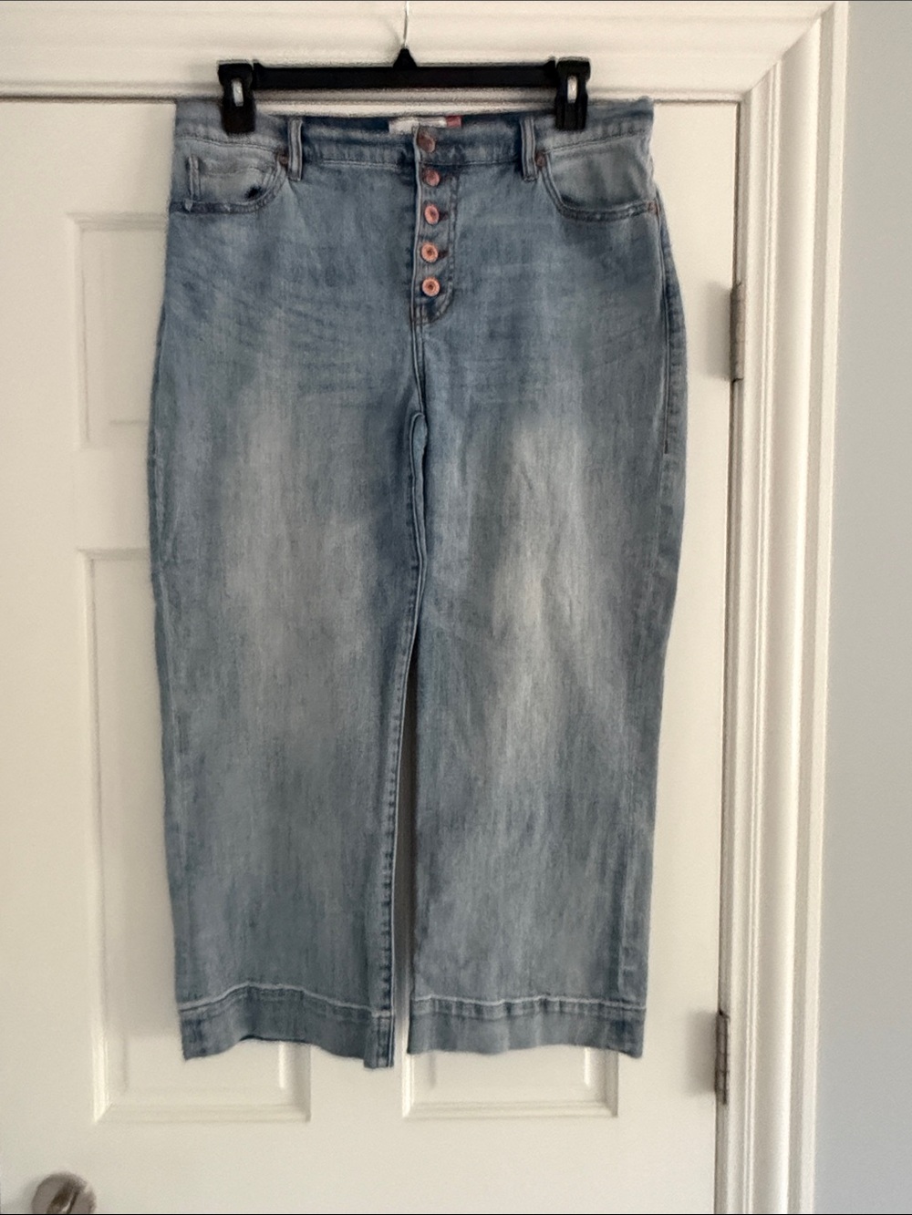 CAbi Light Blue Straight-Leg Jeans Skirt